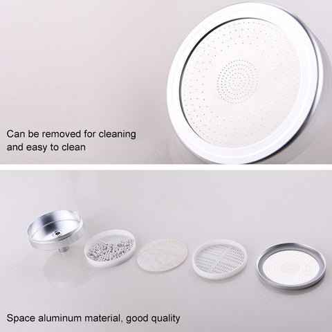 Removable and Washable 304 Stainless Steel Round Pressurized Handheld Shower Head, Size: 80mm, Pattern F
