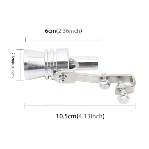 Universal Aluminum Turbo Sound Exhaust Muffler Pipe Whistle Car Simulator Whistler, Size: M, Size: M
