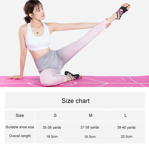 1 Pair Anti-Slip Yoga Socks Toeless Pilates Socks Ballet Yoga Pilates Barre Shoes for Women, 225-230mm Foot Length, 225-230mm (Pink), 225-230mm (Green)