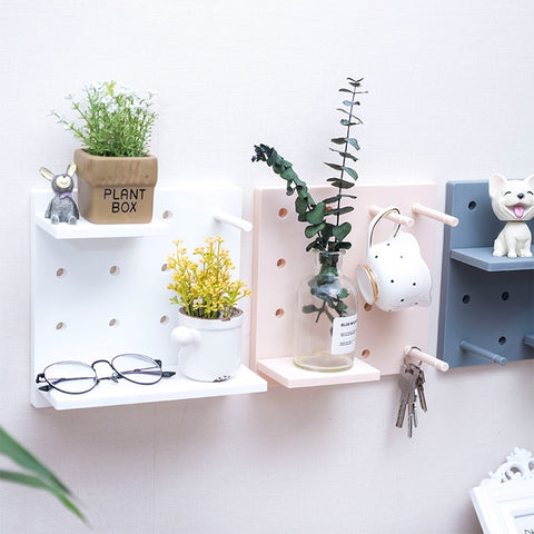 Plastic Board Living Room Bathroom Kitchen Wall Decoration Storage Shelf