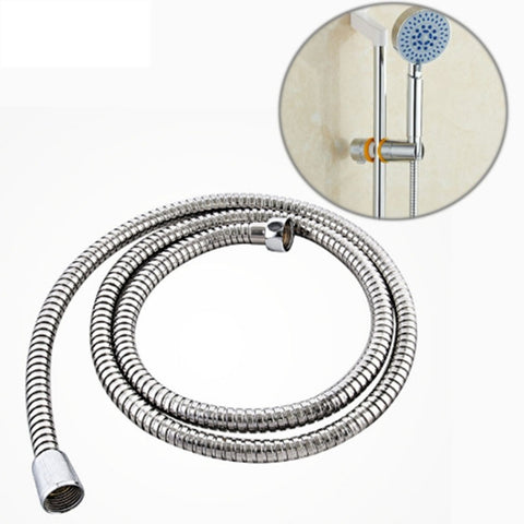 3m Flexible Stainless Steel Showerhead Hose Pipe Double Interlock Copper Interface Anti Burst Bath Water Pipe, 3m (Double Interlock)