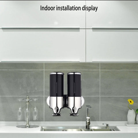 Triple Hotel Shower Manual Dispenser Wall Mounted Washing Liquid Shampoo Soap Bottle, Capacity: 1200ml, 1200ml/Stainless Steel