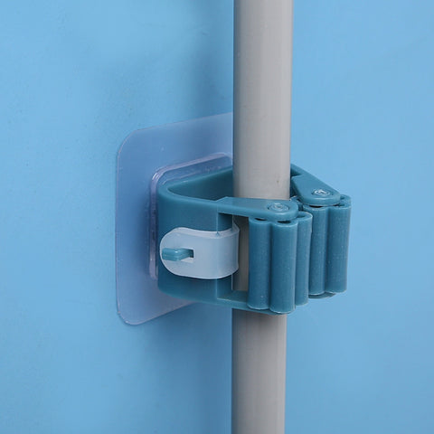 5pcs Wall-mounted Mop Storage Hooks No-stick Stick Kitchen Bathroom Brush Storage Tools