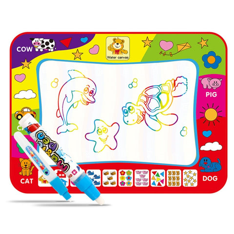 Children Rainbow Color Magic Doodle Water Drawing Mat with 2 Pen, Size: 80cm x 60cm, Size: 80cm x 60cm