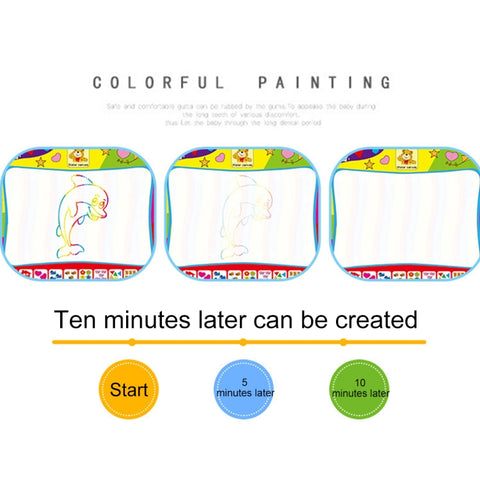 Children Rainbow Color Magic Doodle Water Drawing Mat with 2 Pen, Size: 80cm x 60cm, Size: 80cm x 60cm