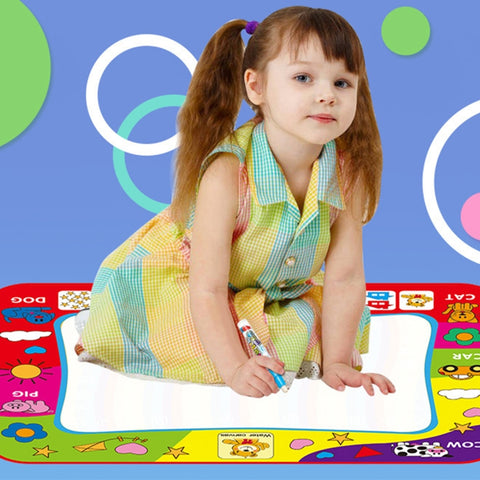 Children Rainbow Color Magic Doodle Water Drawing Mat with 2 Pen, Size: 80cm x 60cm, Size: 80cm x 60cm