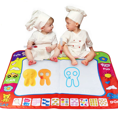 Children Rainbow Color Magic Doodle Water Drawing Mat with 2 Pen, Size: 80cm x 60cm, Size: 80cm x 60cm