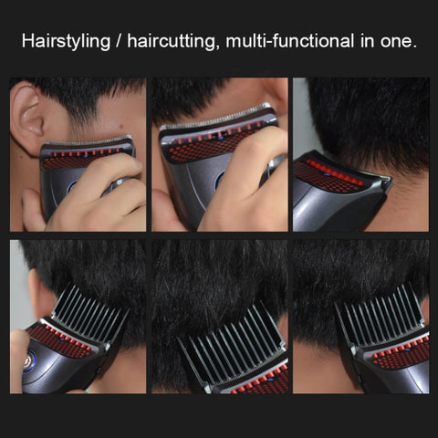 HJ-2018 Men Electric Shaver Fader Self-help Hair Clipper with Spare Cutter Head, Standard Version, CN Plug, with Spare Cutter Head