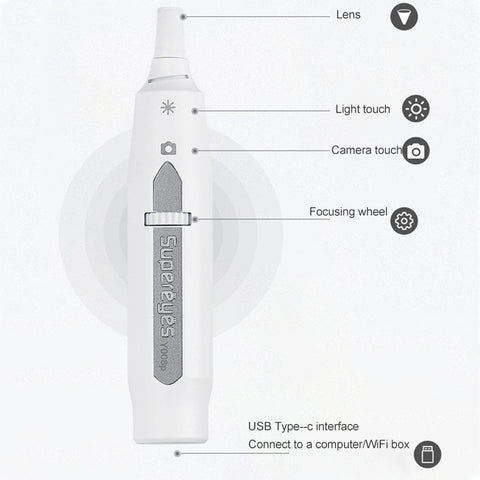 Supereyes Y008P Ear Nose Mouth Wireless Digital Electronic Endoscope, Y008P
