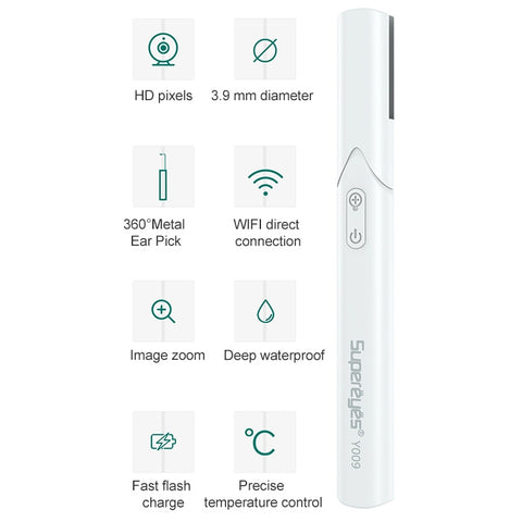 Supereyes Y009 Visual Ear Pick Acne Cleaning Microscopic Magnifying Mirror Endoscope, Y009