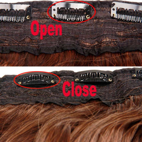 2# One-piece Seamless Five-clip Wig Long Straight Wig Piece, 2#