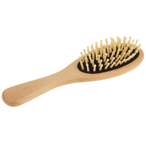 Natural Wooden Massage Hair Comb with Rubber Base & Wooden Brush, Size: Medium, Medium(Black), Medium(White)