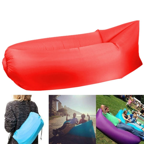 Inflatable Lounger Polyester Fabric Compression Air Bag Sofa for Beach / Travelling / Hospitality / Fishing, Size: 185cm x 75cm x 50cm, Normal Quality