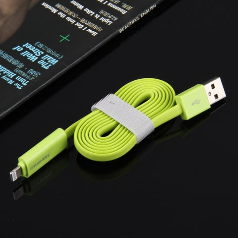 HAWEEL 1m 2 in 1 Micro USB & 8 Pin to USB Data Sync Charge Cable, 2 in 1 Cable in two connectors, 2 in 1