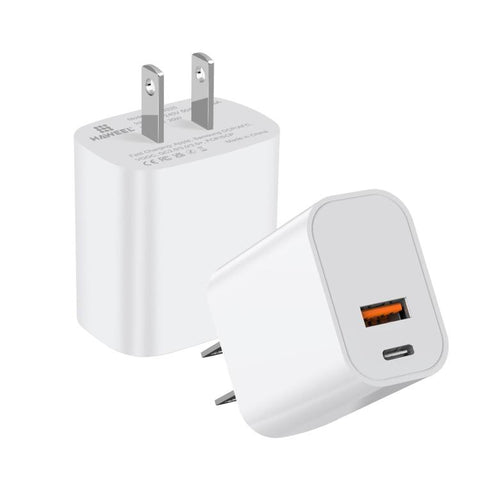 HAWEEL 20W Dual-Port Fast Charger Adapter, US Plug, Dual-Port Charger US Plug