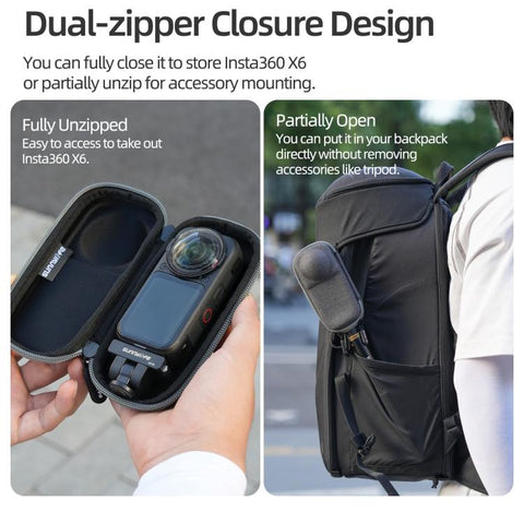 For Insta360 X6 Sunnylife Portable Carrying Case Mini Body Protective Bag, Mini Body Bag