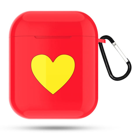 Heart Pattern Apple Wireless Earphones Charging Box Dust-proof Shockproof Outdoor Protective Case for Airpods, 5