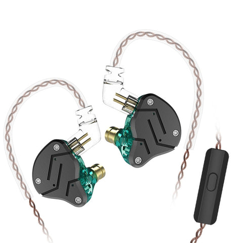 KZ ZSN Circle Iron Moving Iron Quad-core Wired Control In-ear Mega Bass HiFi Earphone with Microphone