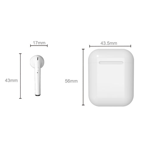 i9 Wireless TWS Sport Bilateral Stereo Bluetooth 5.0 Headset with Charging Box, Push-button Version, Push-button Version