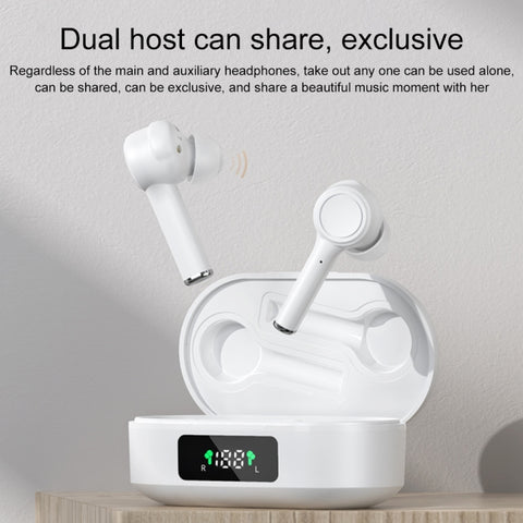 MI4 Bluetooth 5.0 LED Digital Display Intelligent Noise Reduction True Wireless Bluetooth Earphone
