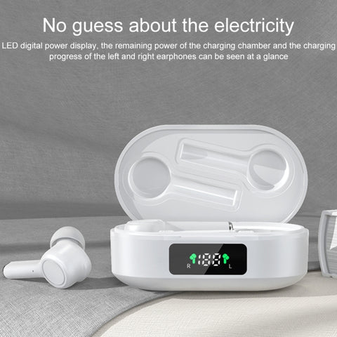 MI4 Bluetooth 5.0 LED Digital Display Intelligent Noise Reduction True Wireless Bluetooth Earphone