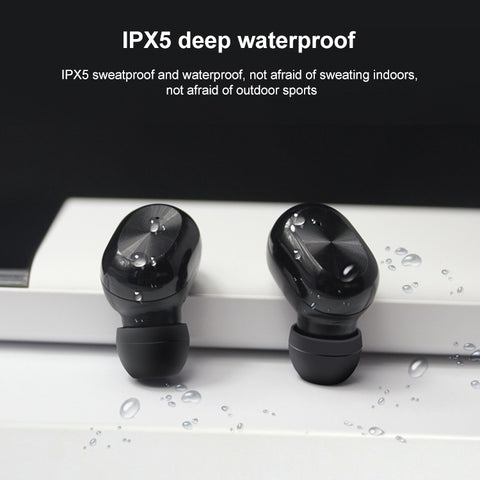 ETE-15 Waterproof Bluetooth 5.0 Binaural Touch Control TWS Wireless Earphones