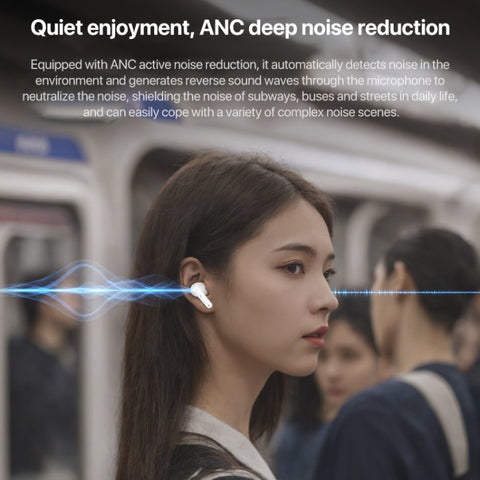 Yesido TWS28 ANC+ENC Dual Noise Reduction Smart TWS Wireless Bluetooth Earphone, TWS28 Beige, TWS28 White