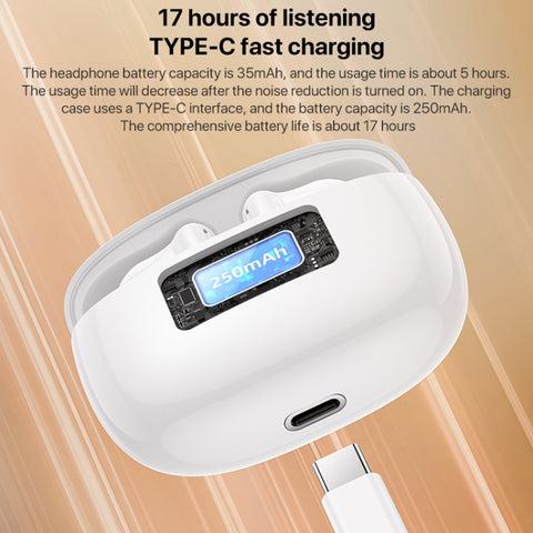 Yesido TWS28 ANC+ENC Dual Noise Reduction Smart TWS Wireless Bluetooth Earphone, TWS28 Beige, TWS28 White