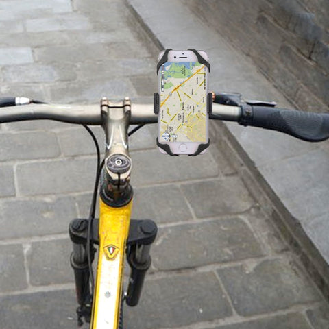 360 Degree Rotation Bicycle Phone Holder with Flexible Stretching Clip for iPhone 7 & 7 Plus / iPhone 6 & 6 Plus / iPhone 5 & 5C & 5s