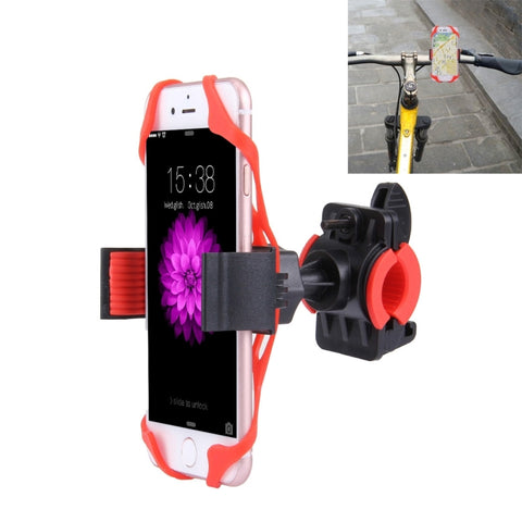 360 Degree Rotation Bicycle Phone Holder with Flexible Stretching Clip for iPhone 7 & 7 Plus / iPhone 6 & 6 Plus / iPhone 5 & 5C & 5s