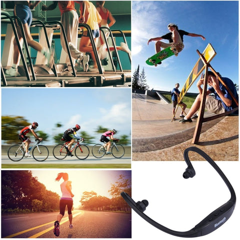 BS19C Life Waterproof Stereo Wireless Sports Bluetooth In-ear Headphone Headset with TF Card Slot & Hands Free