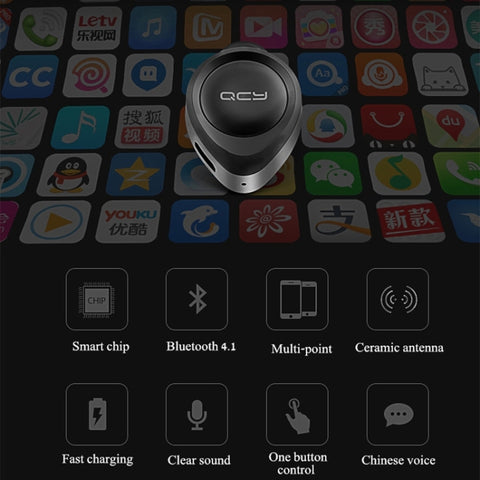 QCY J11 Universal Driving Wireless Bluetooth 4.1 Earphone with Mic for Smart Phones or Other Bluetooth Devices, Effective Bluetooth Distance: 10M