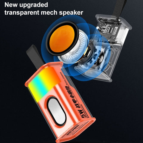 5W Portable Bullet TWS Wireless Bluetooth Speaker, (Orange), (Green), (Grey), (Purple)