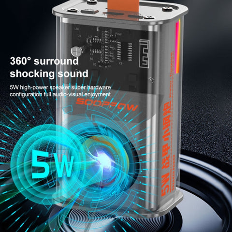 5W Portable Bullet TWS Wireless Bluetooth Speaker, (Orange), (Green), (Grey), (Purple)