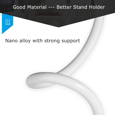 UBN-46 Regular Version Rotatable and Detachable Lazy Desktop Bedside Stand Mobile Phone Stand, Height: 90cm, 90cm Black, 90cm White