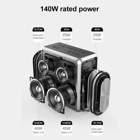 XDOBO King Max 140W IPX5 Waterproof Portable Karaoke Bluetooth Wireless Speaker, King Max