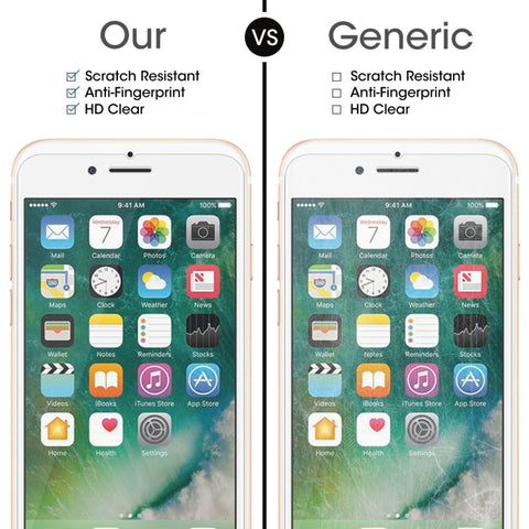 For iPhone 8 Plus & iPhone 7 Plus 0.26mm 9H Surface Hardness 2.5D Explosion-proof Tempered Glass Non-full Screen Film, For 8 Plus & iPhone 7 Plus