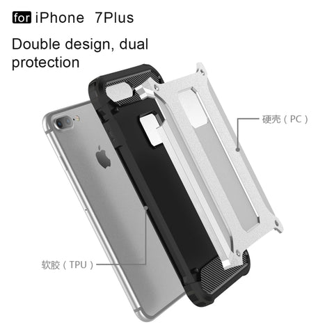 For iPhone 8 Plus & 7 Plus   Tough Armor TPU + PC Combination Case, For iPhone 7 Plus, For iPhone 8P & 7P