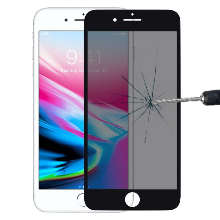 9H 6D Anti-peep Tempered Glass Film for iPhone SE 2022 / 2020 / 8 / 7, For iPhone SE 2022 / 2020 / 8 / 7(Black), For iPhone 7(White)