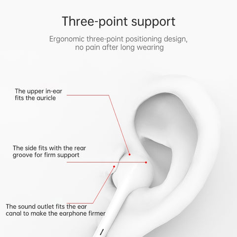 ML715 1.2m 8 Pin Port Wire Control Bluetooth Earphone, Support Music, Calls, Volume Control, ML715 Volume Control