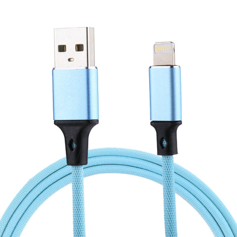 1m 2A USB to 8 Pin Nylon Weave Style Data Sync Charging Cable, 8 Pin Black, 8 Pin Red, 8 Pin White, 8 Pin Pink, 8 Pin Grey, 8 Pin Blue
