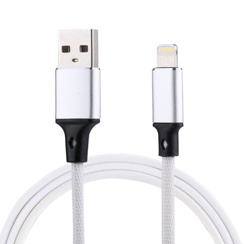 1m 2A USB to 8 Pin Nylon Weave Style Data Sync Charging Cable, 8 Pin Black, 8 Pin Red, 8 Pin White, 8 Pin Pink, 8 Pin Grey, 8 Pin Blue