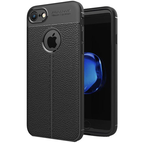 For iPhone 8 & 7 Litchi Texture TPU Protective Back Cover Case, For 8 & 7