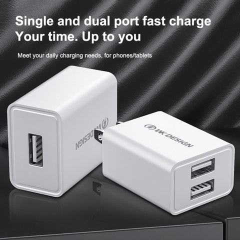 WK WP-U118 10W Single USB Port Travel Charger Power Adapter, US Plug, WP-U118 US Plug