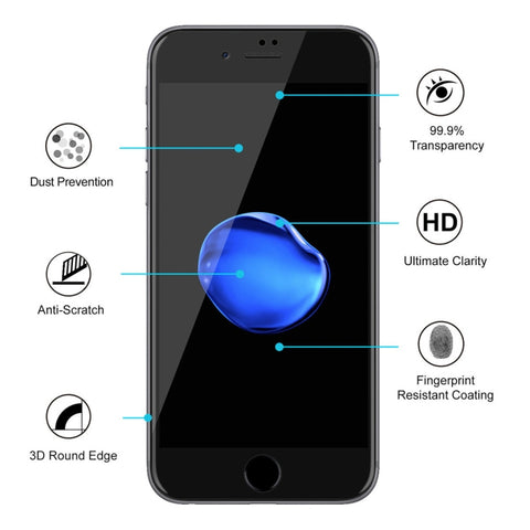 ENKAY Hat-Prince 0.26mm 9H Surface Hardness 6D Curved Edge Full Screen Tempered Glass Film for iPhone SE 2020 / 8 / 7, For SE 2020 / 8 / 7