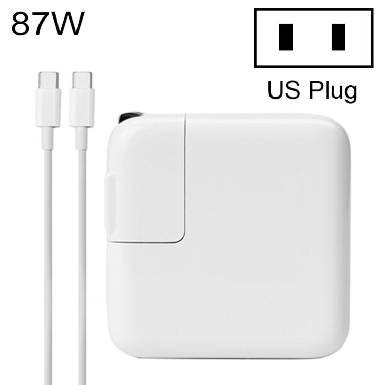 87W Type-C Power Adapter Portable Charger with 1.8m Type-C Charging Cable, US Plug, 87W US Plug