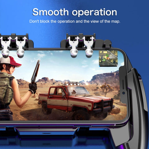 S-03 Six-finger Linkage Semiconductor Cooling Mobile Phone Gamepad with Bracket, Suitable for 4.7-6.5 inch Mobile Phones, Semiconductor Cooling