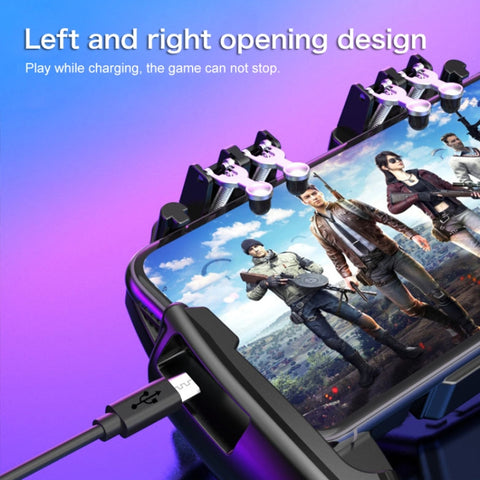 S-03 Six-finger Linkage Semiconductor Cooling Mobile Phone Gamepad with Bracket, Suitable for 4.7-6.5 inch Mobile Phones, Semiconductor Cooling
