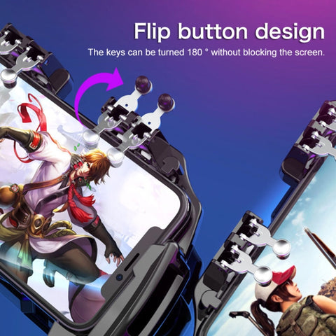 S-03 Six-finger Linkage Semiconductor Cooling Mobile Phone Gamepad with Bracket, Suitable for 4.7-6.5 inch Mobile Phones, Semiconductor Cooling