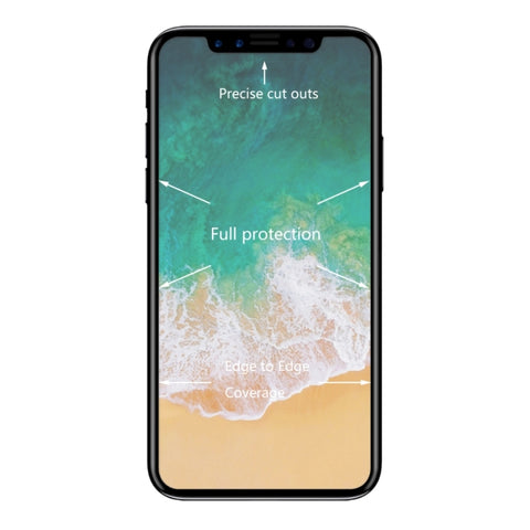 For iPhone X ENKAY Hat-Prince 0.26mm 9H Surface Hardness 3D Explosion-proof Full Screen Curved Heat Bending Tempered Glass Screen Film, For X (0.2mm 3D)